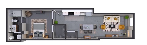 1 bed 1 bath Q at Textile Apartments, Cincinnati, 21286